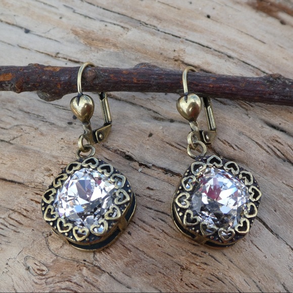 Handcrafted earrings with Swarovski crystal - Picture 5 of 7